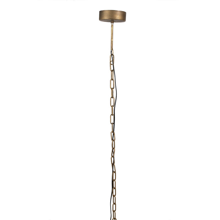 Clayre & Eef Hanglamp  41x41x16|124 cm Koperkleurig Ijzer Hanglamp