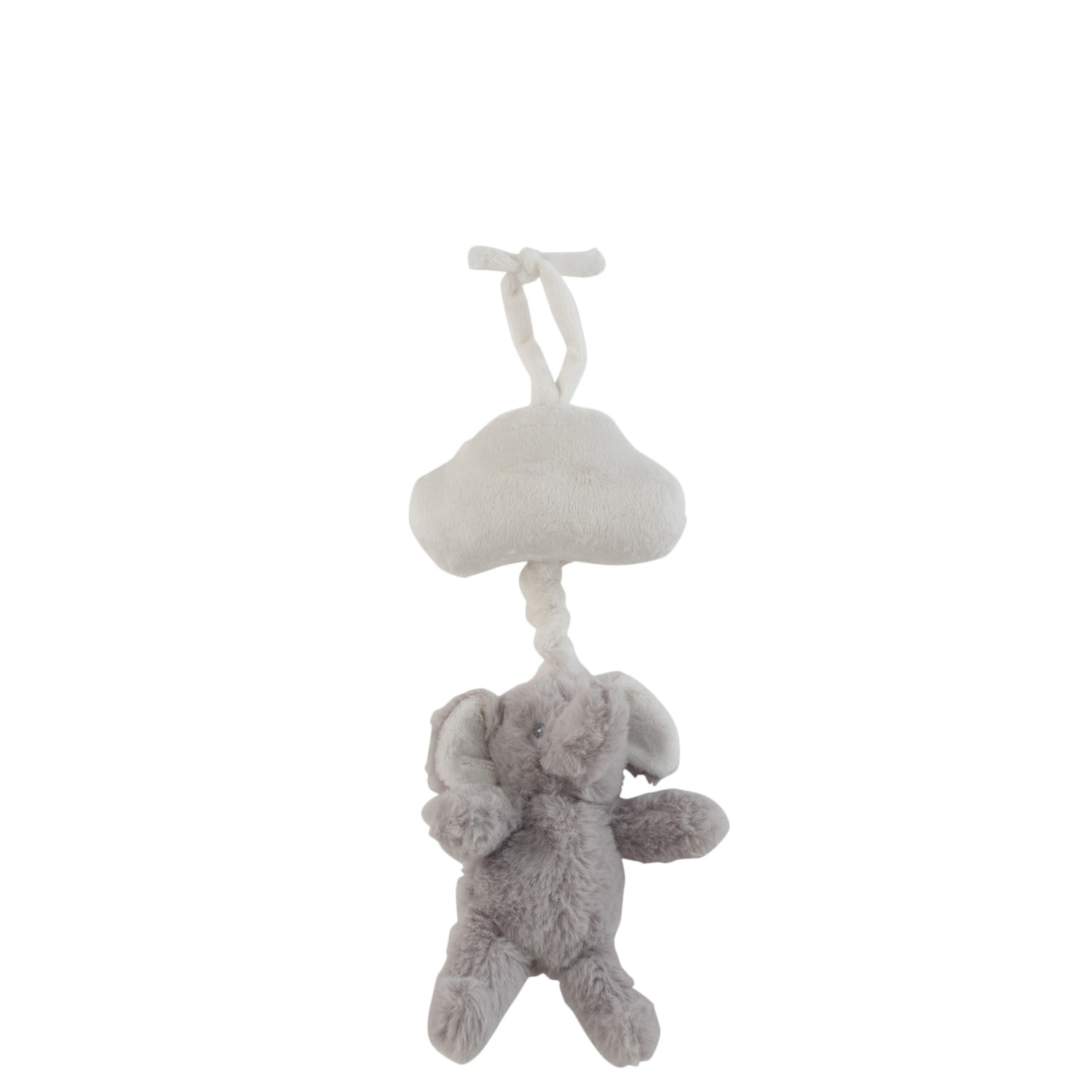 J-Line Olifant Hangend Muziek Pluche Grijs