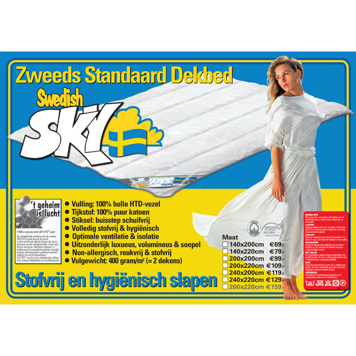 Swedish Sky Luxe Non-Allergisch Wasbaar All-Year dekbed 200x220cm