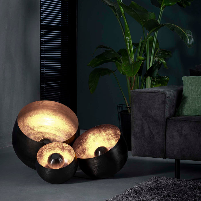 by fonQ  Babet Tafellamp Ø 28 cm - Zwart Nikkel