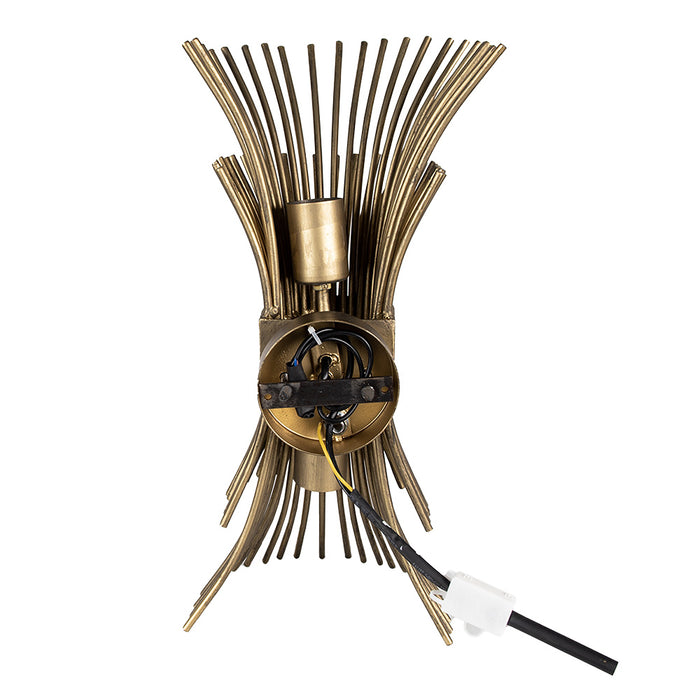 Clayre & Eef Wandlamp  22x22x46 cm Goudkleurig Ijzer Muurlamp
