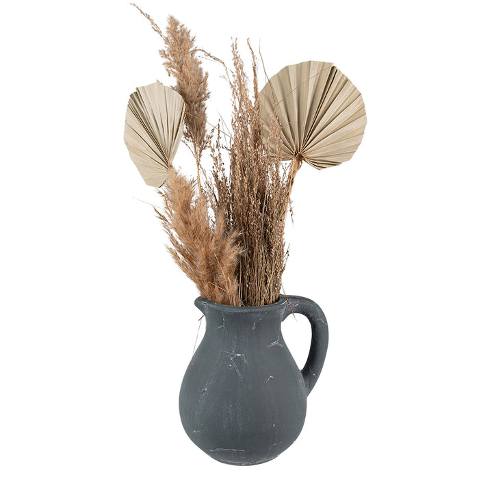 Clayre & Eef Decoratie Kan  22x18x23 cm Grijs Steen Woonaccessoires