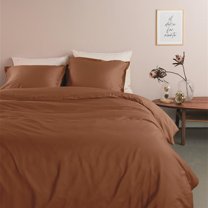 Ambiante Satin Dekbedovertrek 240 x 200/220 cm - Bruin