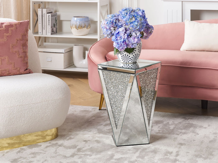 Beliani - LUXEY - Bijzettafel - Zilver - Glas