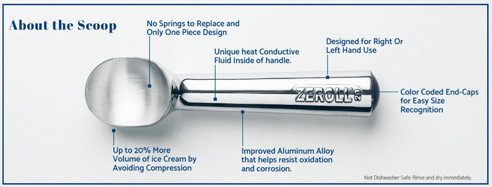 Zeroll Orginal Scoop Ijsschep - Goud - Ø55 mm - 20 Bollen Per Liter