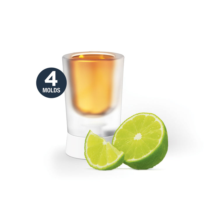 IJsblokjes Vorm, Shotglas, Set voor 4 Glazen, Polypropyleen|Siliconen,