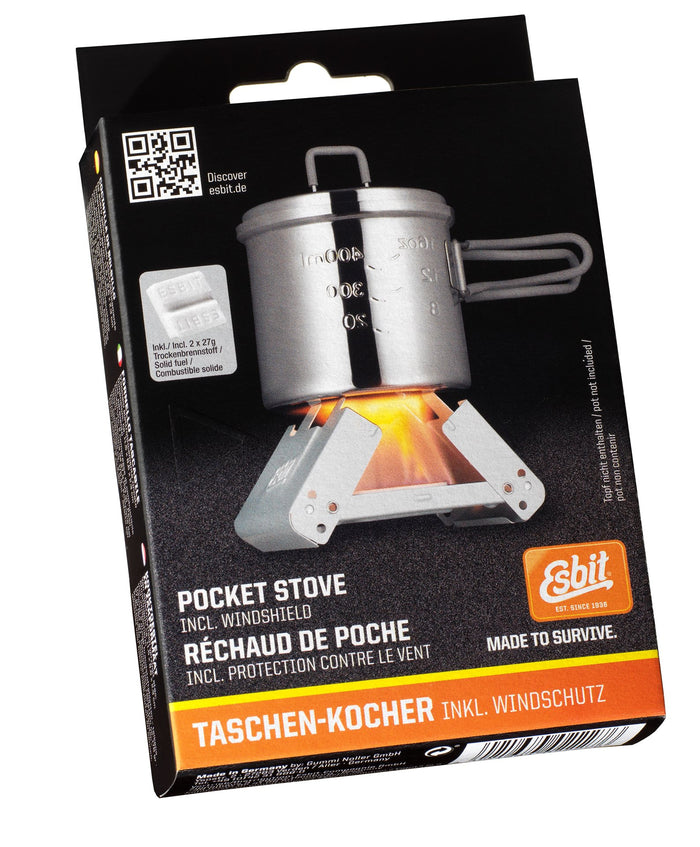 Esbit Brander Pocket Stove M - Incl 2x27 gr Esbit Blokjes - Compact