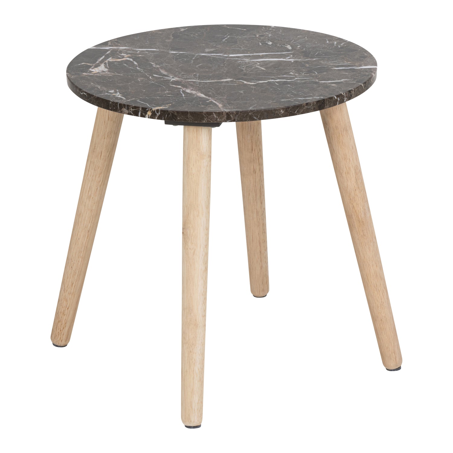 by fonQ Marb Bijzettafel Ø 40 cm - Bruin
