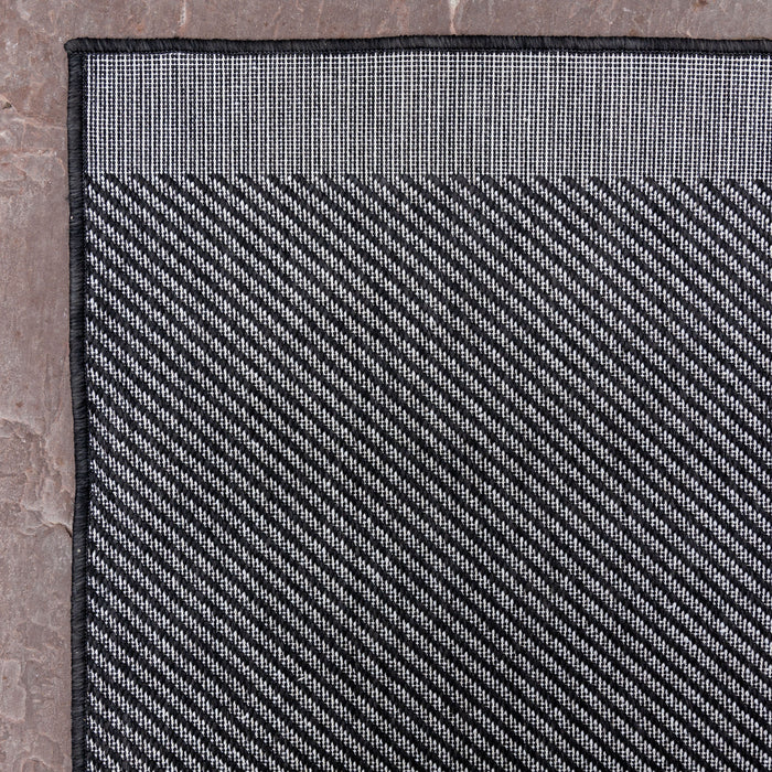 Eva Interior Buitenkleed Border Zwart  240x340cm