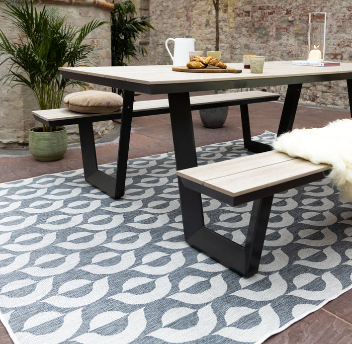Eva Interior Buitenkleed Esta Grijs  160x230cm