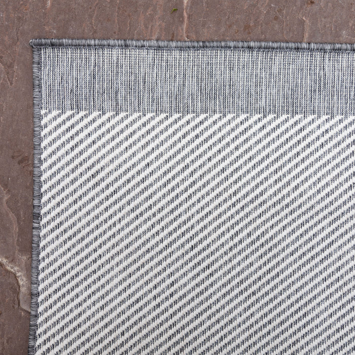 Eva Interior Buitenkleed Border Grijs  160x230cm
