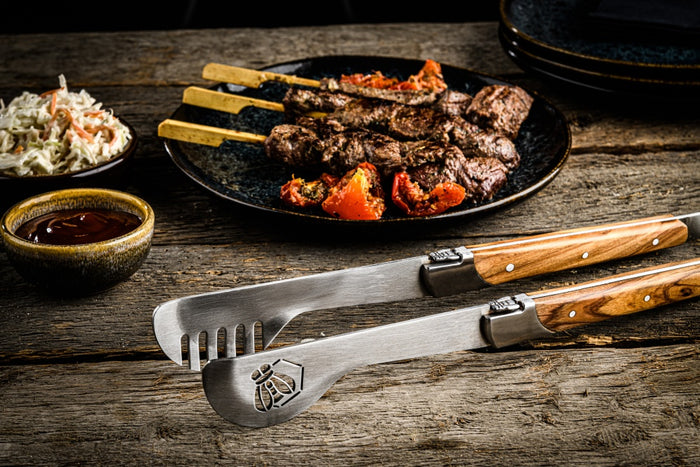 Laguiole Style de Vie Luxury Line BBQ Set - Olijfhout - 2-delige set