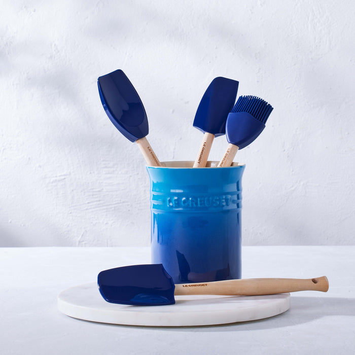 Le Creuset Pot met 4 Spatels - Azure