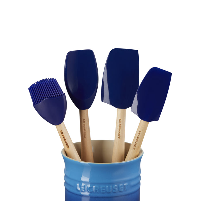 Le Creuset Pot met 4 Spatels - Azure