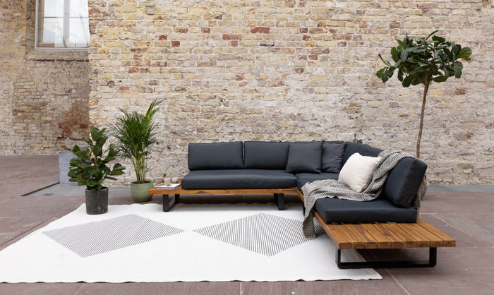 Eva Interior Buitenkleed Kite Zwart  240x340cm