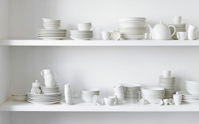 vtwonen Borden - Wit - Set van 6 - Porselein - Ø 15cm