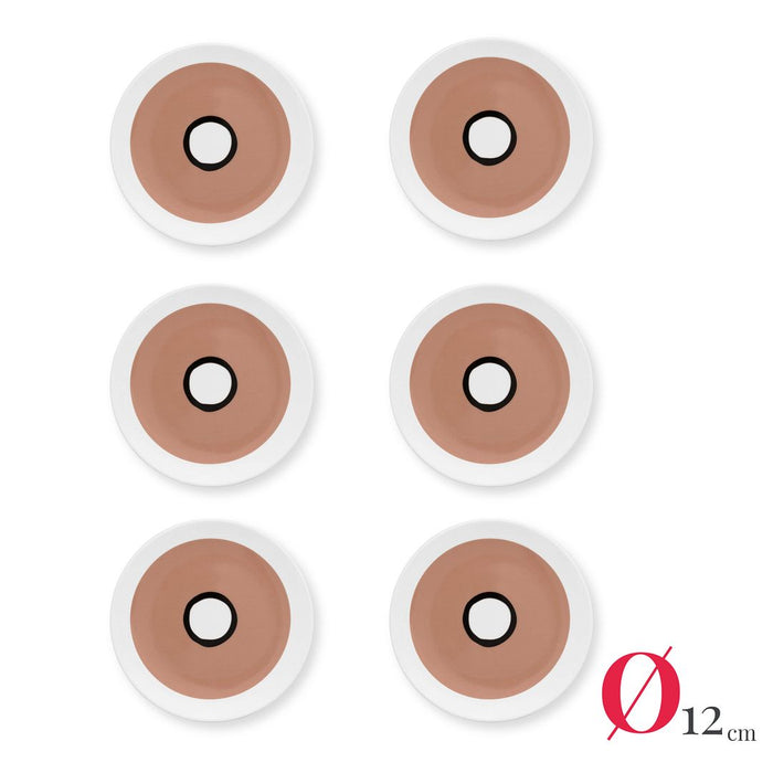 vtwonen Petit Four Bordjes - Circles - Roze - Set van 6