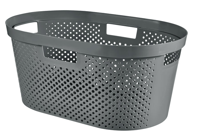 Curver Infinity Recycled Wasmand - 40L - 2 stuks - Grijs