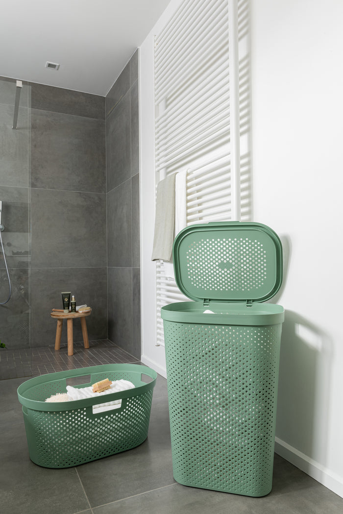 Curver Infinity Recycled Dots Wasmand - 40L - 2 stuks - Groen