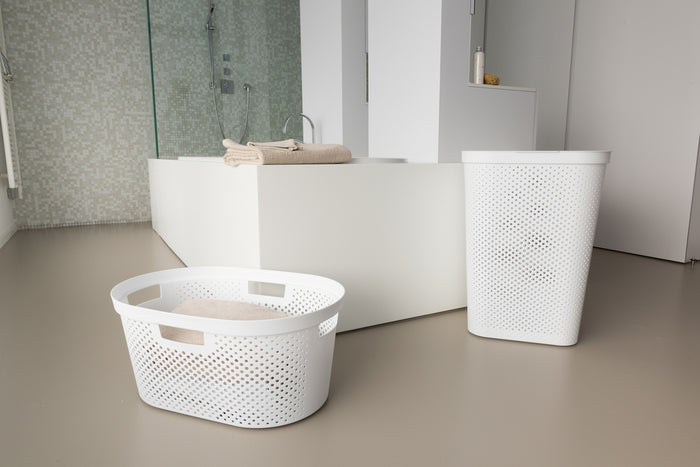 Curver Infinity Recycled Dots Wasmand - 40L - 2 stuks - Wit
