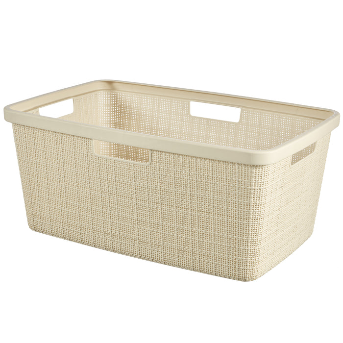Curver Jute Wasmand 46L - 2 stuks - Gebroken Wit