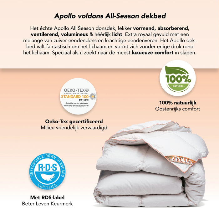 Apollo Voldonzen eendendons All-Season dekbed 240x200cm