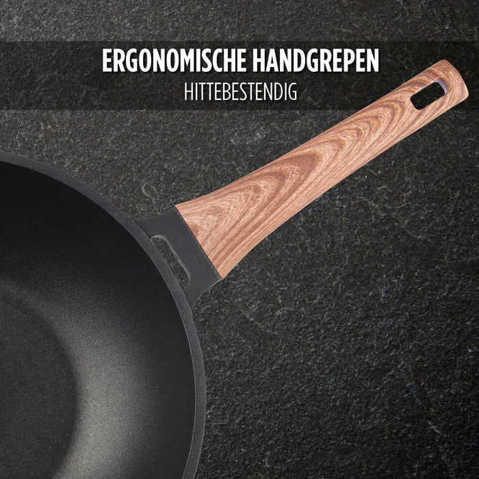Rosmarino Black Line Wokpan - Wokpan inductie - 30 cm