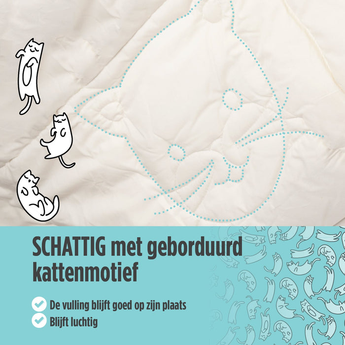 Miauw Peuterdekbed + Kussen - 80x120 cm + 40x60 cm