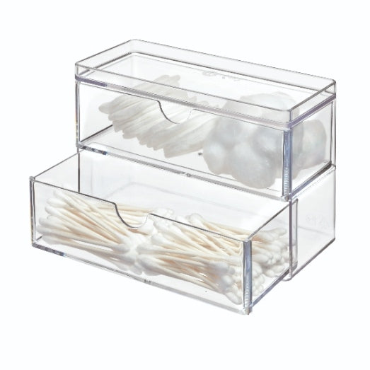 iDesign - Mini Ladekastje, 2 Lades, 17.8 x 7.6 x 11.4 cm, Kunststof, T