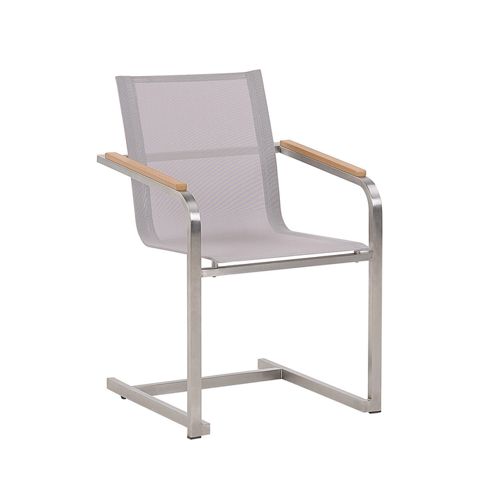 Beliani - COSOLETO - Tuinstoel set van 4 - Beige - Polyester