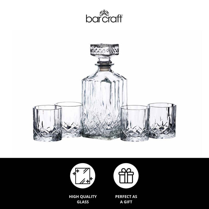 Whiskey Set - Decanteerset - Karaf met glazen - Geslepen Glas - BarCra
