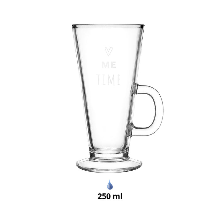 Clayre & Eef Theeglas  250 ml Glas Hart Me time Theemok
