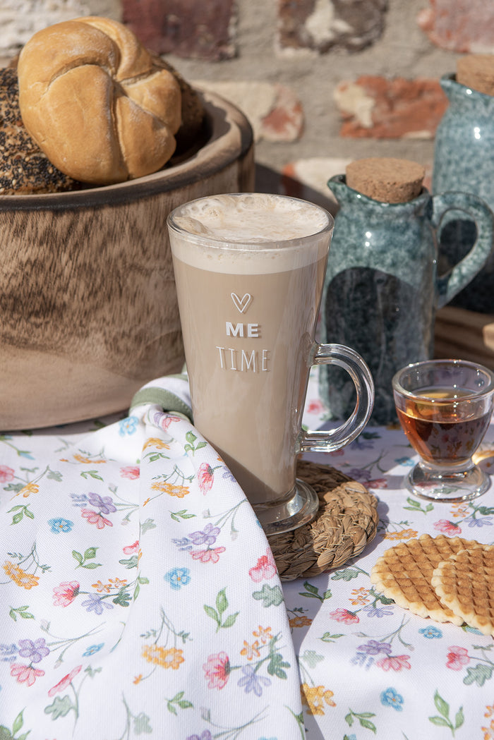 Clayre & Eef Theeglas  250 ml Glas Hart Me time Theemok