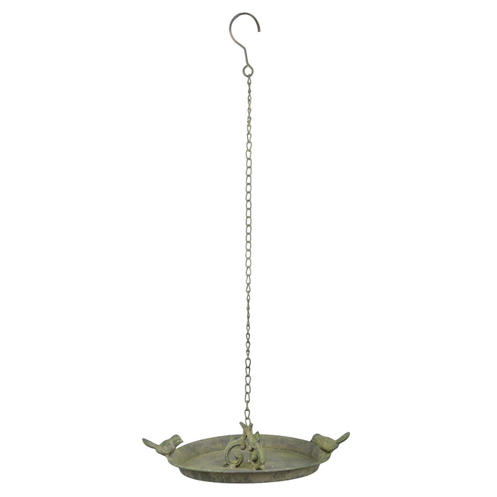 Esschert Design Vogelbad Hangend Verweerd Groen 2 vogels