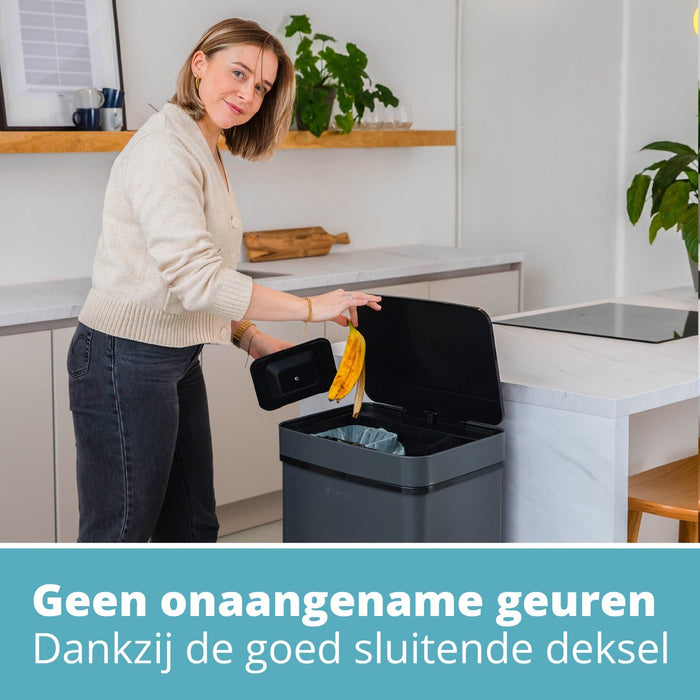 Homra NEXO Prullenbak met Sensor - 3 vakken – 72L - Grijs