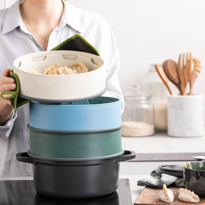 GreenPan Steamy Stoominzet  Ø 24 cm - Groen