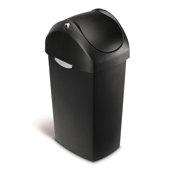 Simplehuman - Afvalemmer Kunststof Swing zwart, 40 liter - Simplehuman