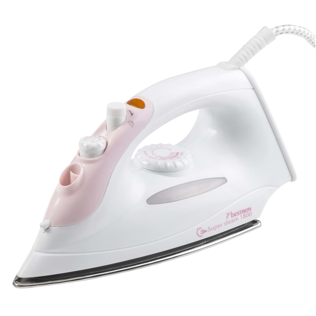 Bestron Stoomstrijkijzer AEA6088P 1800 W wit en roze