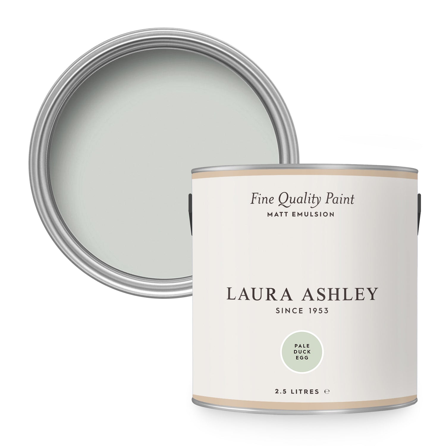 Laura Ashley Pale Duck Egg Muurverf - 2,5 Liter - Blauw - Mat