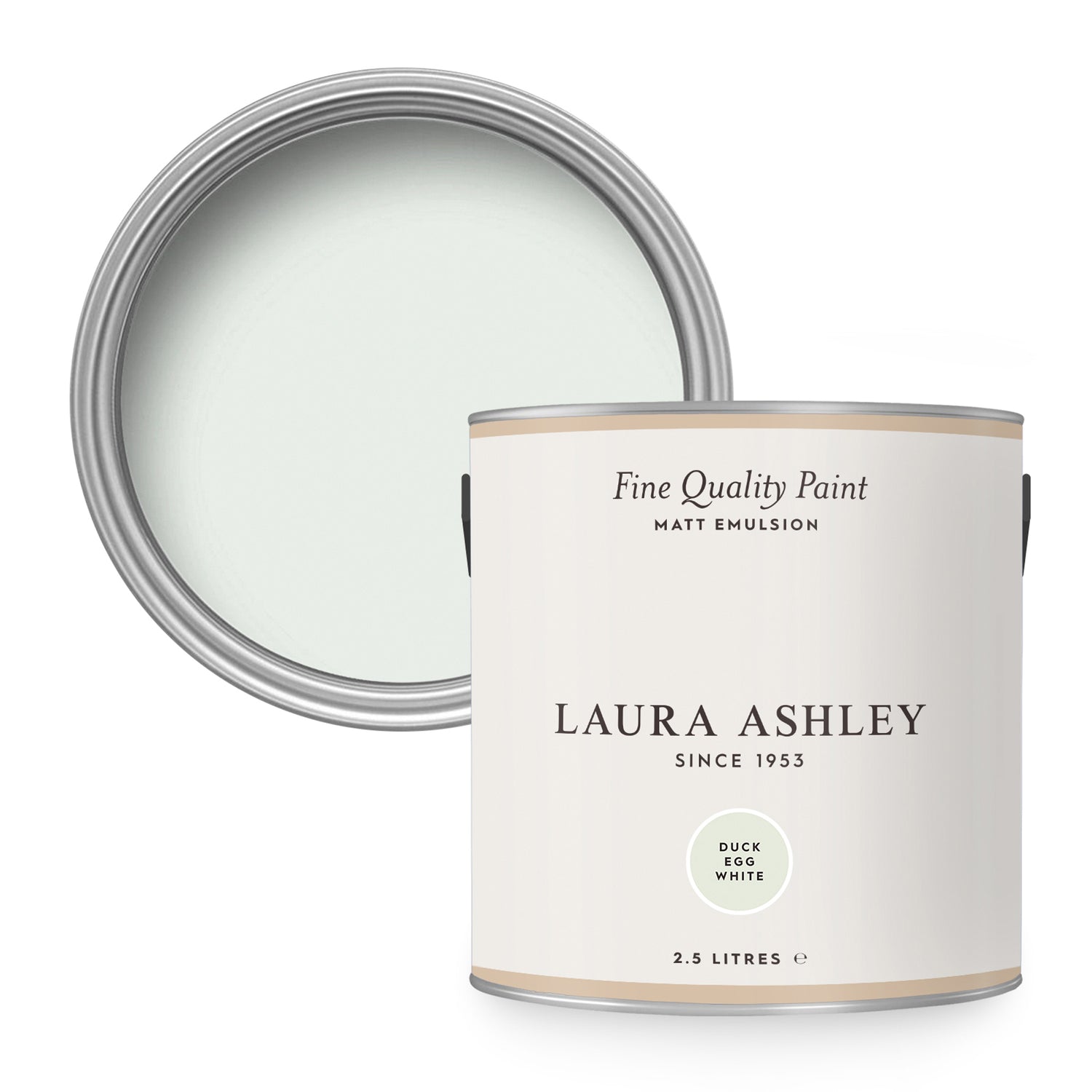 Laura Ashley Duck Egg White Muurverf - 2,5 Liter - Blauw - Mat