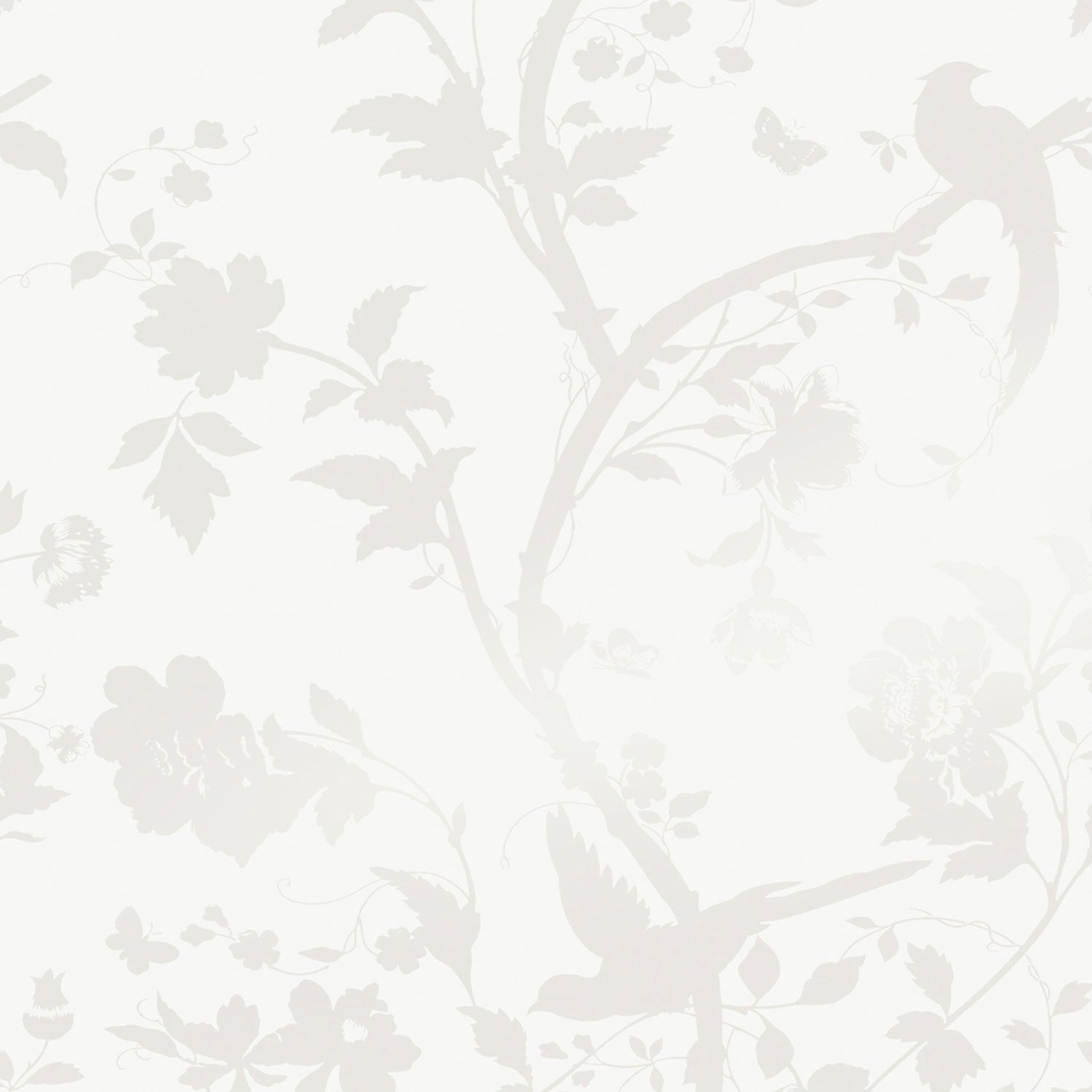 Laura Ashley Oriental Garden Behang - Bloemen - 10mx52cm - Wit