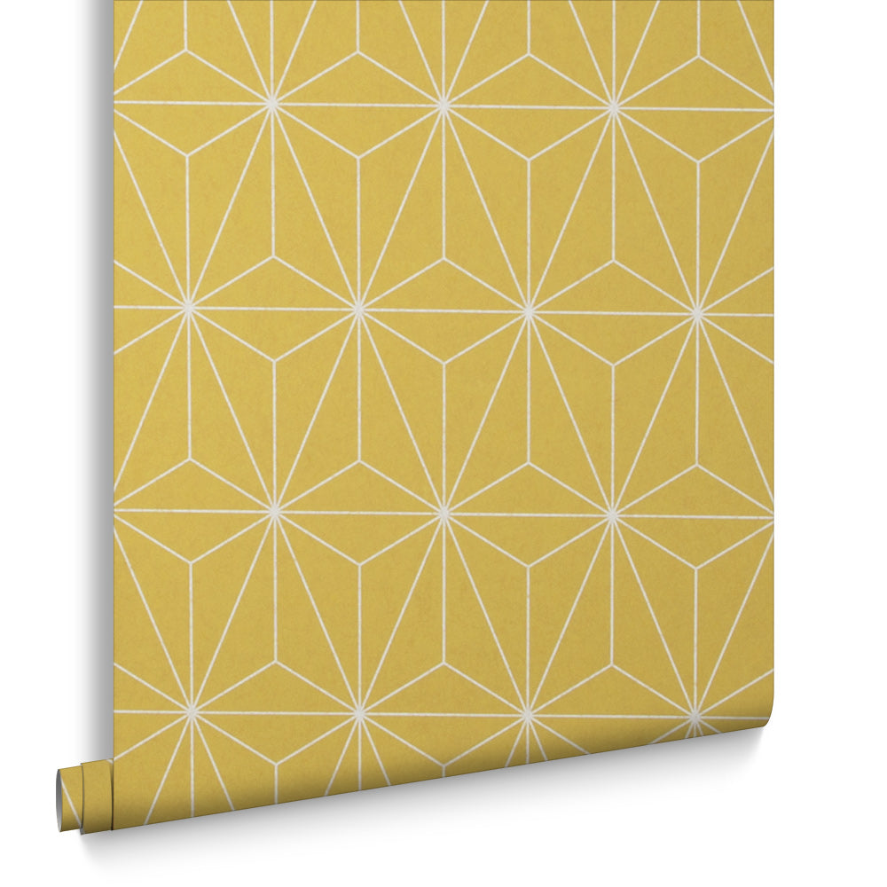 Graham & Brown vliesbehang Prism Yellow geel