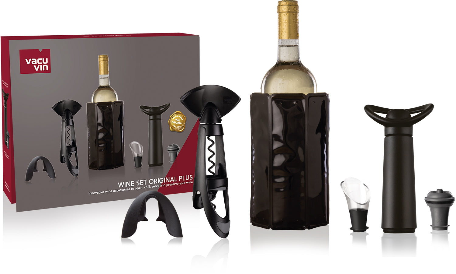 Vacu Vin Wijnset Original Plus - 6 delig