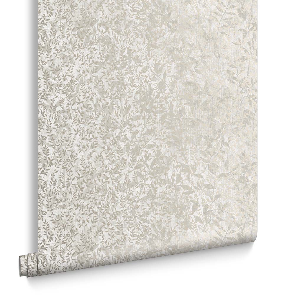 Graham & Brown vliesbehang Botany Soft Gold wit