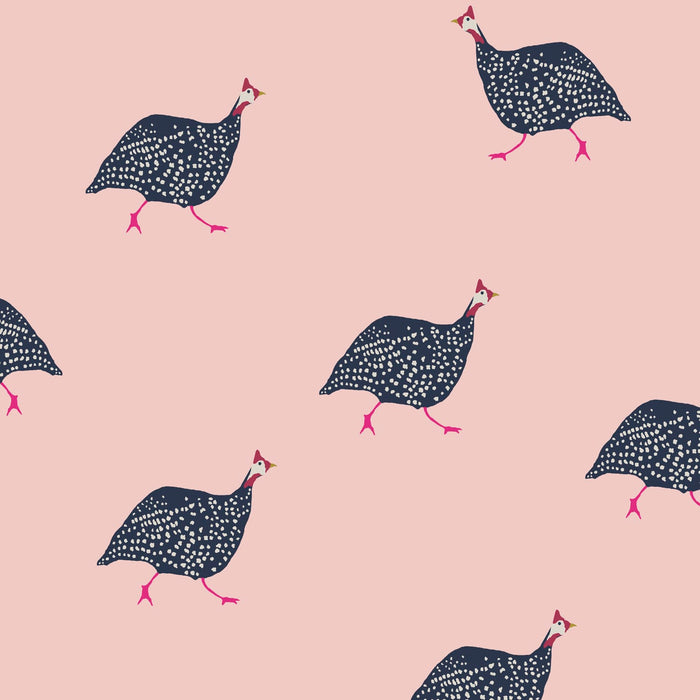 Joules vliesbehang Guinea Fowl Blush