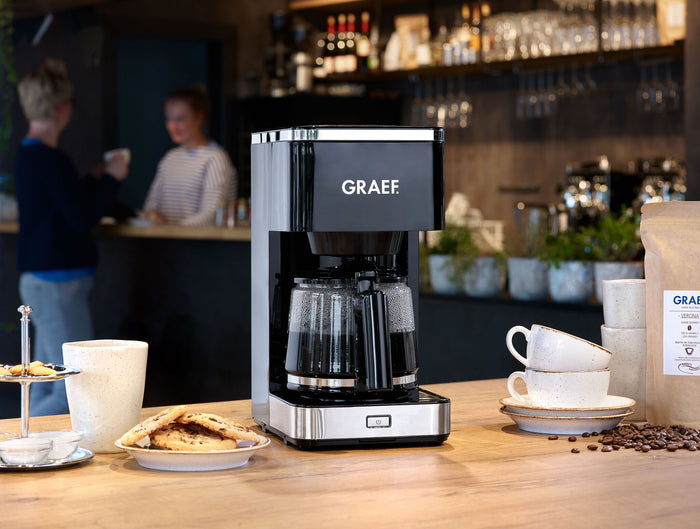 Graef Young Line filterkoffieapparaat - glazen kan - zwart