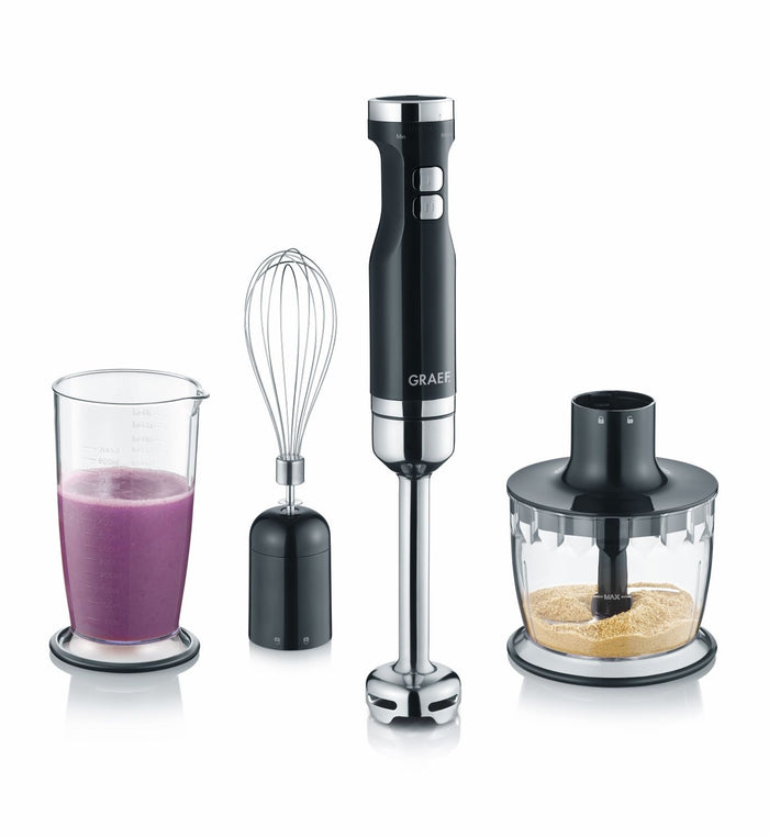 Graef staafmixerset zwart - met turbostand