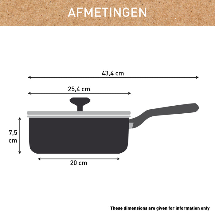 Tefal Renew Black ON Keramische Hapjespan Ø 24 cm incl. deksel