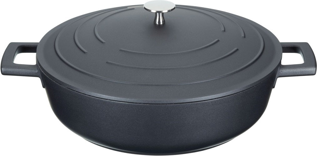 Braadpan Laag - 28cm, 4 Liter  - Gietaluminium - MasterClass