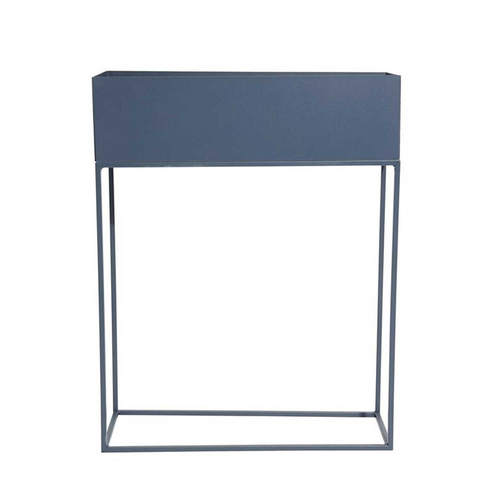 Lisomme staande plantenbak Xavi - Metaal - B55 x H70 x D20 cm - Blauw